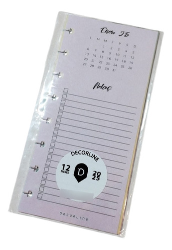 Cuaderno Tapa Blanda Decorline 14 X 21cm + Notas Calendario Unico